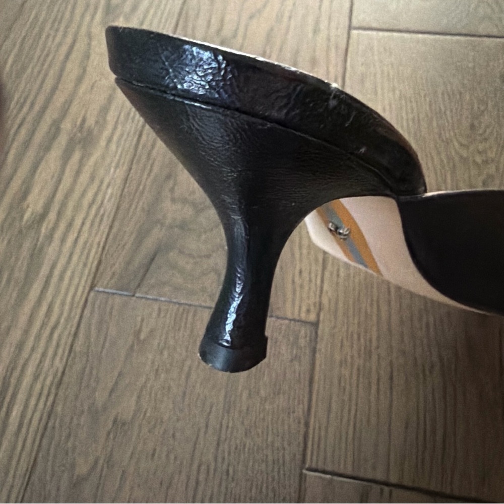 Sam Edelman Black Tev Kitten-Heel Mules Size 7.5 - Picture 9 of 10